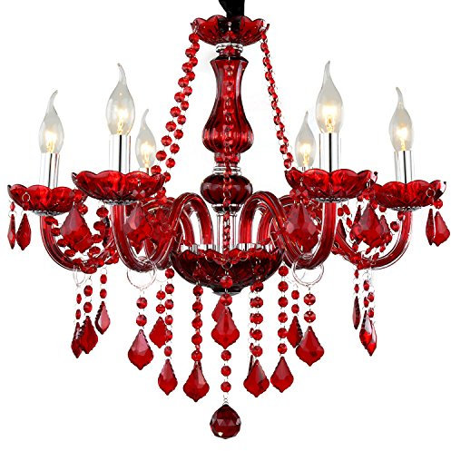 Aiwen Lampadario Cristallo Bicchiere Luce Pendente LED Plafoniera Illuminazione Indoor Casa Decoration Soggiorno Sala Ristorante Lampada da Soffitto 6 Luci