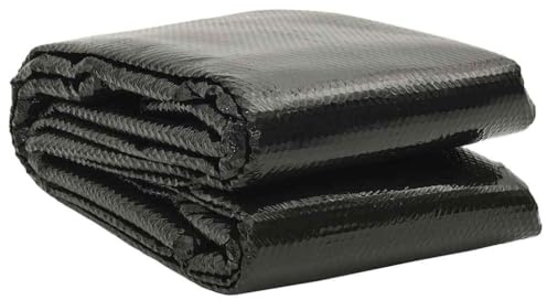 vidaXL Rechteckige Poolabdeckung, Schutzplane, Solarabdeckung, Poolabdeckung, für Außen, Garten, 600 x 400 cm, Polyethylen, Schwarz