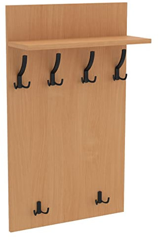 AKKE 100x60 | MAXI Garderobenpaneel Wandgarderobe Garderobe Wandpaneel Kleiderstange SCHWARZ | BAYERISCHE BUCHE