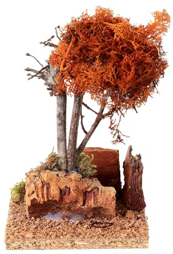 Holyart Arbre Lichen Rouge pour crèche h 18 cm