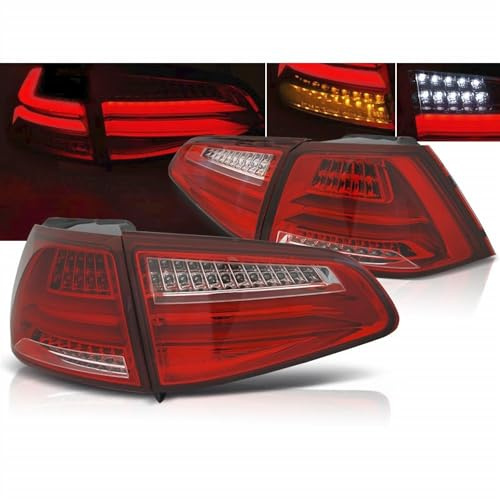 CR-Lights Voll LED Lightbar Rückleuchten Set Rot für VW Golf 7 Schrägheck 2013–2017