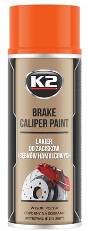 PG K2 Brake Caliper Paint Orange High Gloss Heat 260°C Resistant Spray Lacquer 400 ML