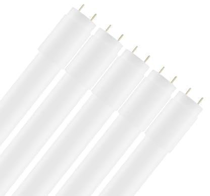 Calugy 5er Pack LED Tube T8 120cm 18W/860 6000K tageslicht G13 - LED-Röhre inkl. LED Starter - 2160 lm - 270° Ausstrahlungswinkel - nicht dimmbar - KVG Röhre - Ersatz für 36W Leuchtstoffröhre