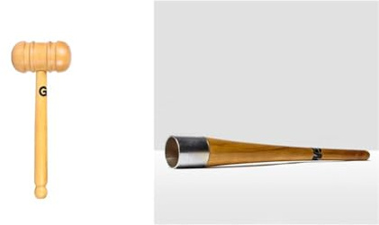 Gunn & Moore GM Cricket Wooden Bat Mallet, For Knocking In Cricket Bats, Tan & Gunn & Moore Cricket Bat Rubber Grip Applicator, Wooden Cone Shaped, Easy Fitting