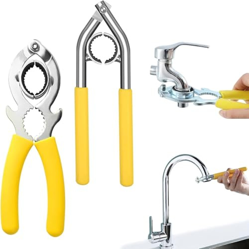 MetalNuts Wasserhahn Schlüssel Edelstahl - 2 Stück Universal Serviceschlüssel für Wasserhähne, Strahlregler Serviceschlüssel, Wasserhahn Belüfter Werkzeug, Luftsprudler Montageschlüssel
