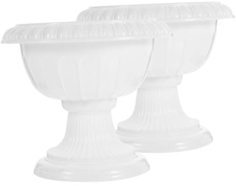 RORPOIR Elegante Römische Säule 2er-Pack Blumentöpfe Mit Vintage-Design Ideal Für Hochzeitsfeiern Heimdekoration