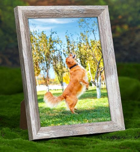 Ayoiow Bilderrahmen 13x8 cm Holzmaserung Grau Mdf Fotorahmen für Büros Photo Frame Table