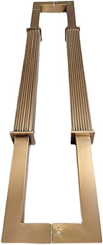 Schiebe-Scheunentür, Duschtür, Ati-Slip-Türgriffe – 30/46/60 Zoll lang, Edelstahl-Torgriff-Set für Scheune, Garage, Küche, Eingang, beidseitig montiert (Größe: 60 cm/23,6 Zoll)