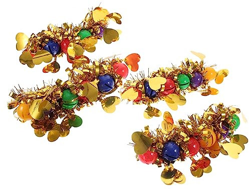 Yardwe 4stücke Armbandblumen Für Cheerleading Mit Pailletten Und Glöckchen Armbänder Für Kinderaufführungen Und Bühnenshows