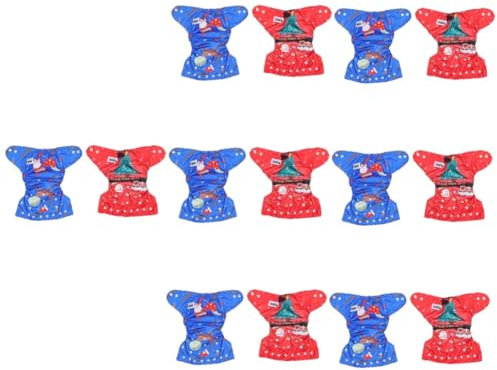 UPKOCH 7 Ensembles Couches Pour Bébé En Peluche Pantalon D'apprentissage De La Propreté Accessoires De Noël Pour Maison De Poupée Slip Bébé Tissu Imperméable Pul 2 Pièces * 7