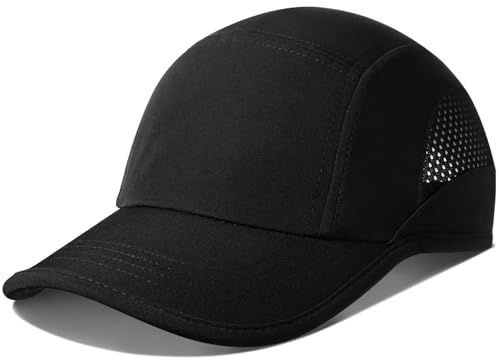 GADIEMKENSD Basebollkeps UPF50+ med broderad lapp eller enkel design med ventilerande nät, keps för män och kvinnor, Svart, 54-60