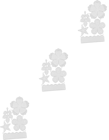 SHINEOFI 3 Moldes De Acero Al Carbono Para De Flores Troqueles De Vinilo Para Cortar Alambre Plantillas Letras Borde De Lino Para Cortadores Papel Manualidades