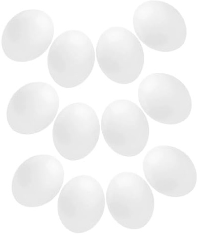 Toddmomy 12 Stück Fake Bird Eggs für Training Künstliche Eier für Papageien Zebrafinken und Nymphensittiche zur Simulation Natürlicher Brutumgebungen