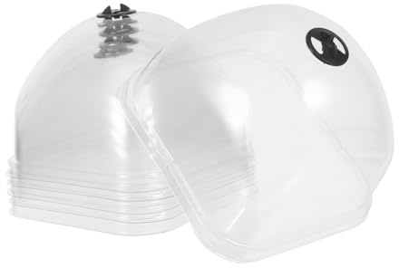 ibasenice 6 Stück-Pack Kunststoff Pflanzenschutzabdeckung mit Frostschutz und Feuchtigkeitskuppel für Kleine Pflanzen und Blumen im Garten und Landschaftsbau