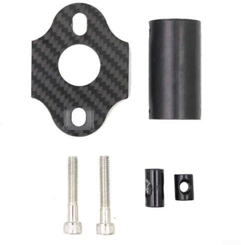 Yhenlovtt Carbon für Schlauch für Sitz, Fahrrad-Reparatur, Faser F12, Sattelklemme, 52 mm, mit Zubehör, Größe plus mehrere Farboptionen (Silber)