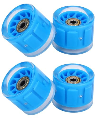 Generic Longboard Hjul och Lager Magnetic Friction Technology 55x45 Mm Storlek för Förbättrad Stabilitet 4 ST Set för Långdistanscykling (Blå)