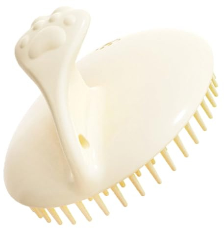 Hoement Kopfhautmassagebürste mit Massagefunktion und Shampoo Funktion Silikon Kopfhautbürste für Nasses und Trockenes Haar Ergonomisch Juckreizlindernd Sanftes Peeling für Gesunde
