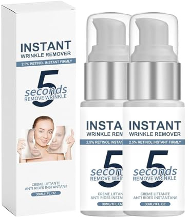 Crema Lifting Antiarrugas Instantánea En 5 Segundos, Crema Tensora Facial Instantánea, Relleno De Arrugas Con Retinol, Ingredientes Naturales, Hidratación Profunda (2pcs)