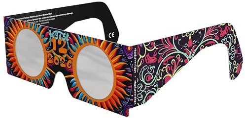 Absolute Eclipse Sonnenfinsternis Brille 2026 zum Sehen der Sonnenfinsternis - ISO 12312-2 CE Zertifiziert - 12. August 2026 - Erwachsene Kinder - EU Hersteller Anerkannt AAS - 55+ Designs