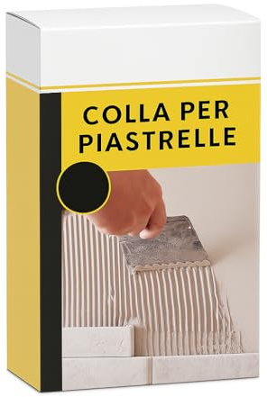 Colla per Piastrelle 1 kg, Made in Italy - Adesivo in Polvere ad Alta Presa per Rivestimenti fino a 30×30 cm - Impasto Facile, Ottima Aderenza (Colla per Piastrelle, 1Kg)
