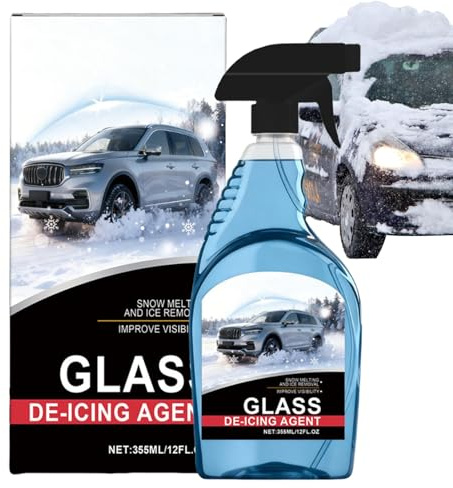 Windshield Deicer, 12fl.oz Fast-Acting Defroster, Windshield De Icer, for Truck Windscreens Mirrors Headlights Locks Gates