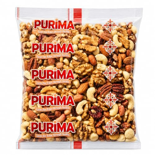 Mixed Nuts 2kg – DELUXE 7 Premium Nut Mix of Macadamia Pecans Hazels Cashews Almonds Walnuts Peanuts – Assorted Selection Raw Whole Natural Unsalted Healthy Snacking Eating Bulk Cooking Baking Snacks