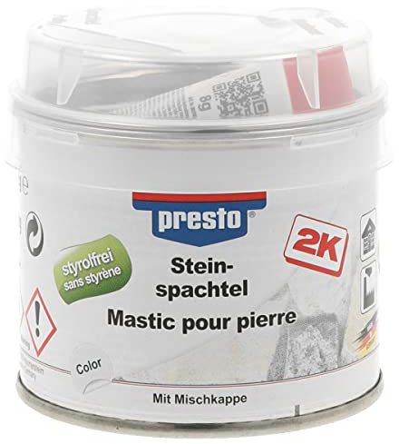Presto 443374 styrolfrei 250 g Steinspachtel 250g, grau