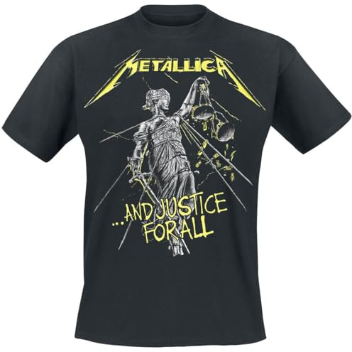Metallica ...and Justice For All - Tracklist Hombre Camiseta Negro 100% algodón Regular
