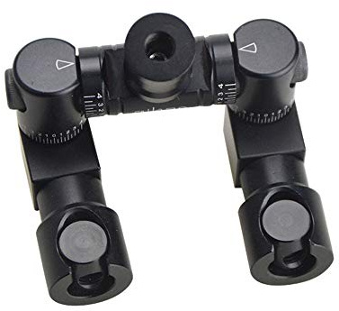 ZSHJG Bogenschießen Doppelseite V-Bar Bogen Stabilisator Voll Einstellbar V-Bar Balance Bar Stoßdämpfer für Compound Bögen Recurvebogen Zubehör