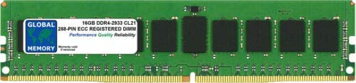 GLOBAL MEMORY 16GB DDR4 2933MHz PC4-23400 288-PIN ECC REGISTRADO DIMM (RDIMM) Memoria RAM para Mac Pro (2019)