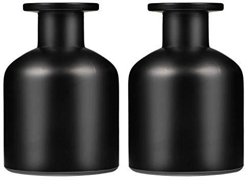 2 Stück Glasdiffusorflaschen Ätherische Öl Duft Reed Halter runde Glas Aromatherapie Behälter Leer Vase Diffuser Aroma Duft Zubehör für DIY Ersatz Reed Diffusor Sticks 150ml