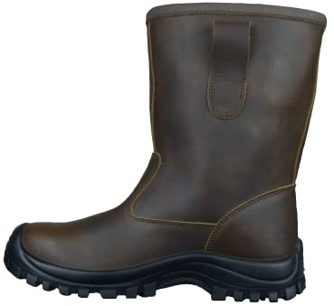 Hurry Jump - Botte de Securité Homme Botte Securite Chantier Anti Froid Impermeable Anti Perforation, Bottes de Travail Fourée avec Coque de Protection EN ISO 20345 S3 SRC CI MARRONS C45