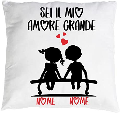 Mr. Gadgets Cuscino Personalizzabile con Nomi San Valentino (Coppia 1)