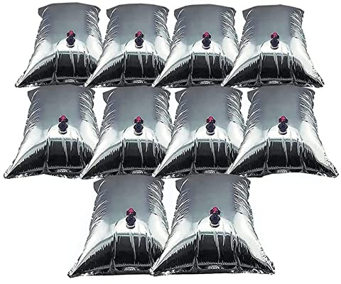 NBZZ Wassersack Lichtdichte Verbundfolie Wasserkanister faltbar Wasserbeutel Lagerkrisen verwendet zum langfristige Wasserausfälle zum Aufbewahren von Trinkwasser (5L, 10PCS)