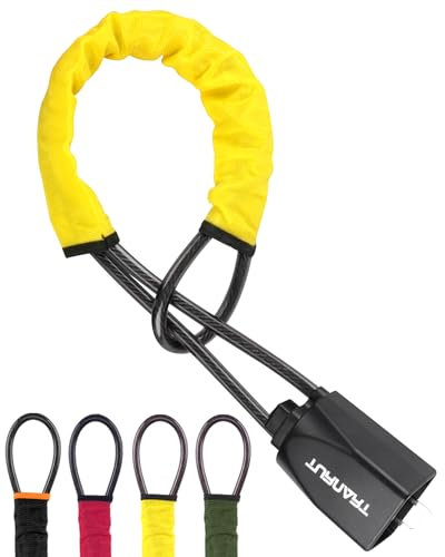 Turnart lenkradkralle, lenkradschloss für auto, wegfahrsperre auto, Universell passend für die meisten Fahrzeuge, Stabiles Schloss für Auto LKW SUV Van Sicherheit mit 3 Schlüsseln (Gelb)