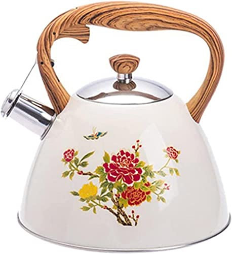 Percolator Coffee Pot Colorful Flower 3L Large Capacity Induction Cooker Gas Stove Stainless Steel Whistle Kettle Coffee Pot