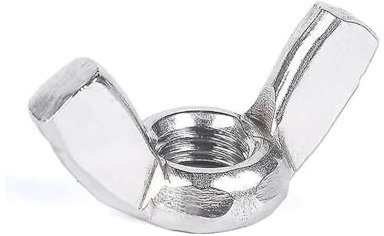 2X DADI A FARFALLA IN ACCIAO INOSSIDABILE M3 M4 M5 M6 alette zincati viti (M4)