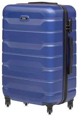 OCHNIK Maleta de cabina, 72 x 47 x 29 cm, rígida, maleta de viaje con 4 ruedas, tamaño mediano, equipaje de mano, duradero, con ABS, cerradura numérica, azul, medium, Carro rígido con ruedas