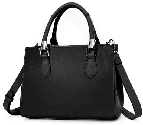 TAN.TOMI Handtasche Damen, Henkeltaschen, PU Leder Crossbody Tote Handtasche Damen Mittelgroß Mehrere Fächer & Reißverschlüsse, Shopper mit Abnehmbar Schulterriemen