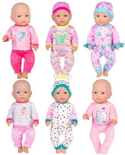 6-Sets Puppenkleidung und Zubehör Spielset für 43 cm Babypuppen (Keine Puppe)
