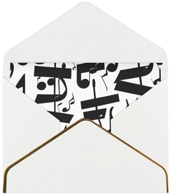 SSIMOO schwarze Musikkarten für jeden Zweck – ideal für Hochzeiten und Danksagungen – aus hochwertigem Perlenpapier