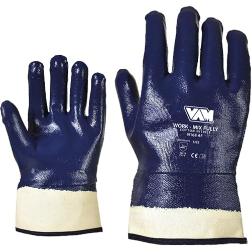 Generico GUANTI DA LAVORO WORK MIX FULLY TELA SPALMATO IN NITRILE 12 PAIA L-XXL MED (XL)