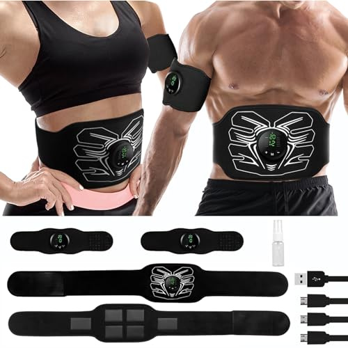 Zomhaos ABS Stimulator,Ab Machine,Abdominal Toning Belt Workout MHD TENS Portable Ab Stimulator Home Office Fitness Workout Equipment for Abdomen EMS ab Stimulator Muscle Toner