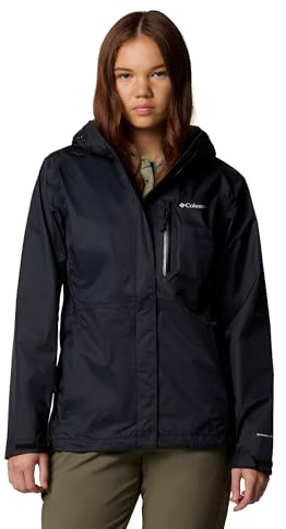 Columbia Pouring Adventure 3 Jacket, Giacca antipioggia impermeabile Donna, Nero, XL
