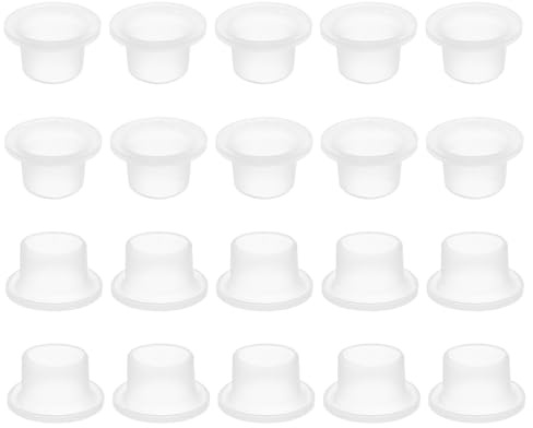 QUARKZMAN Dichtungsring zur leckagefreien Abdichtung von Wasserhähnen, 20 Stück Silikon-Rohmaterial Gürtel Schlauch Dichtungsring für Wasserhahn Dreiecksventil, Weiß, 23x13mm/0.91x0.51