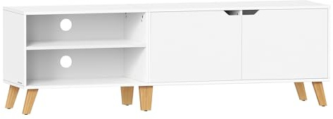 VASAGLE TV-Schrank, 160 cm lang, für Fernseher bis zu 65 Zoll, mit 2 Türen