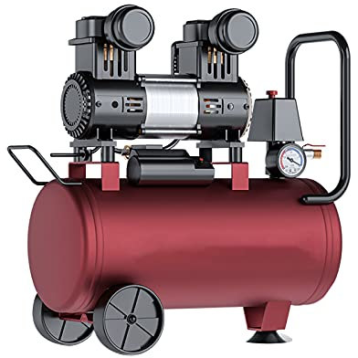 Oil-Free Air Compressor 1000/1300 W Portable Quiet (40dB) Pneumatic Tools - Perfect for DIY Projects, Workshop, Spray Paint & Dentistry