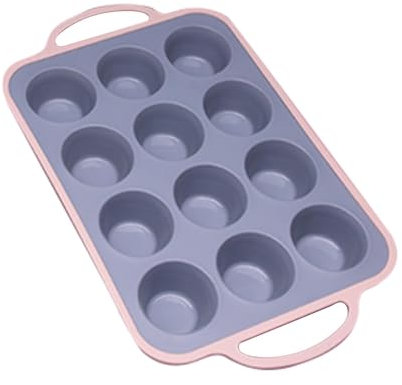 Teglia per muffin in silicone – Stampo antiaderente per muffin, 12 tazze, teglia multifunzione per muffin | Riutilizzabile e antiaderente per 12 tazze, Backbl per alimenti