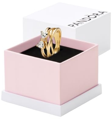 PANDORA Damenring mit glitzernder Schleife gold 163511C01
