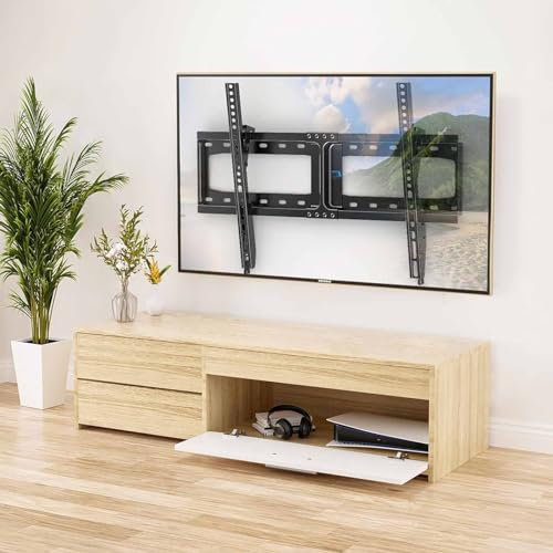 JMOZHCD TV Wall Mount - Ceiling TV Bracket, Heavy Duty Tilt TV Bracket for Most 32-75 Inch Flat/Curved TVs, Large Wall Mount TV Bracket